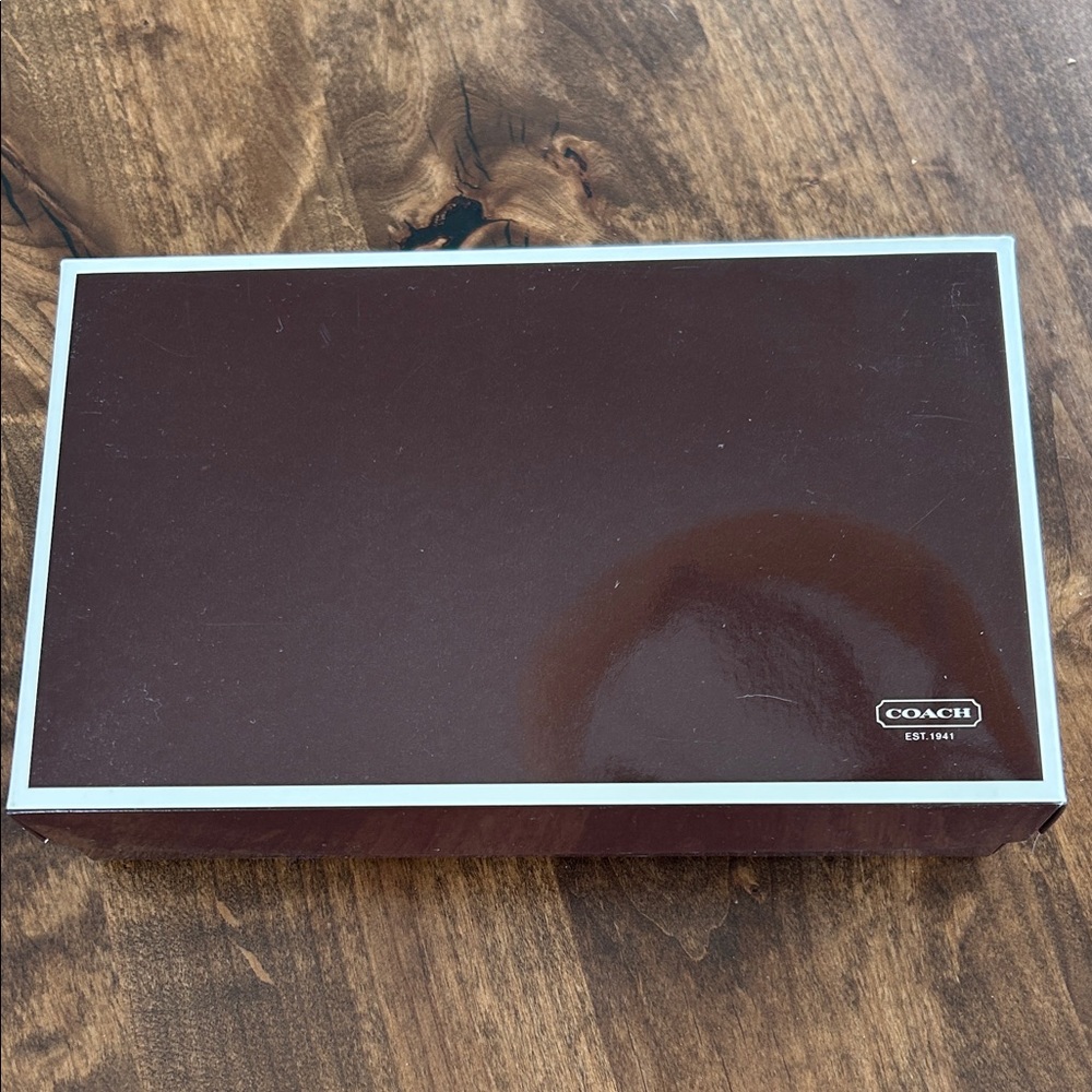 Coach Black Leather Wristlet with Gold Accents - Picture 5 of 5